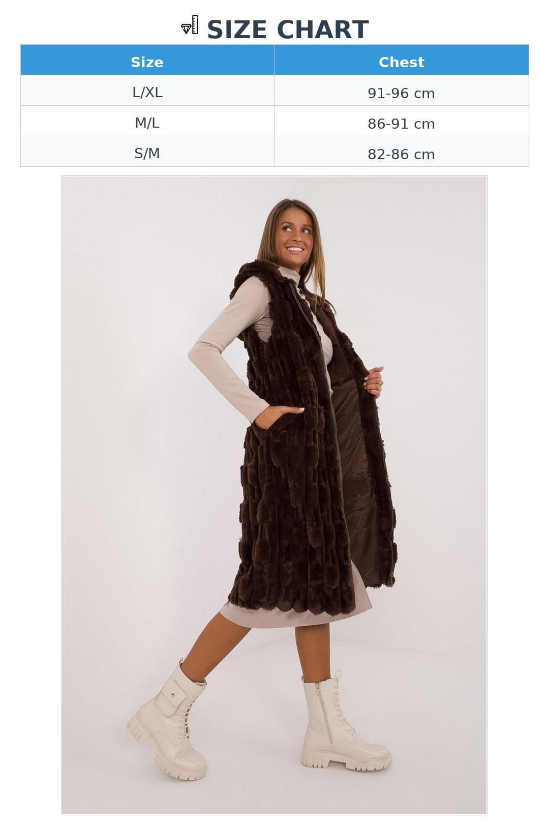 Love Lace Love Lace Women's Hooded Faux Fur Vest for Winter Comfort in Brown - 4
