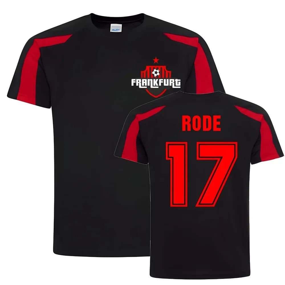 Eintracht Frankfurt Eintracht Frankfurt Men's Sebastian Rode Frankfurt Sports Training Jersey in Black