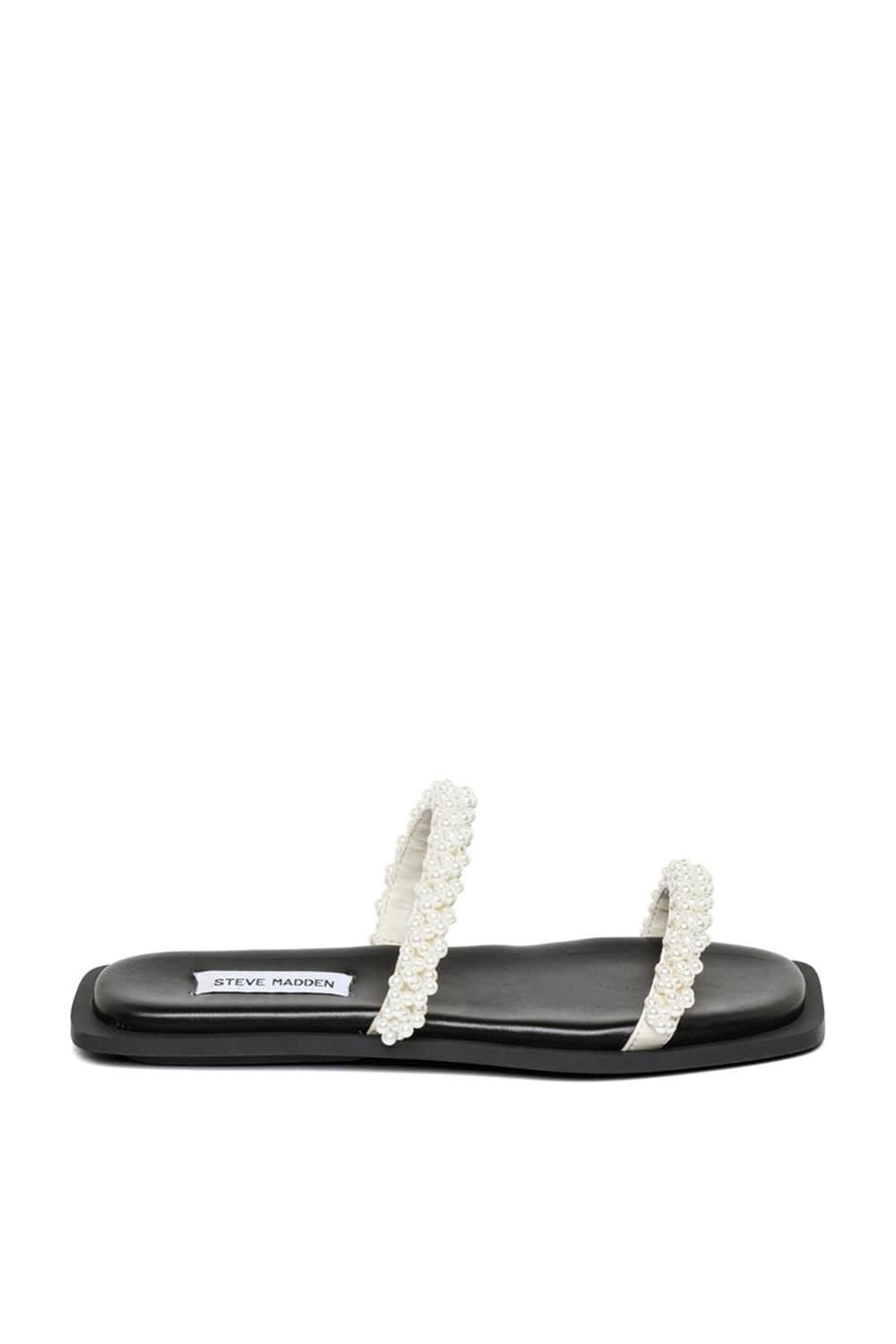 Steve Madden STEVE MADDEN Women's 'Sinne Flat Sandal White' Flats in White