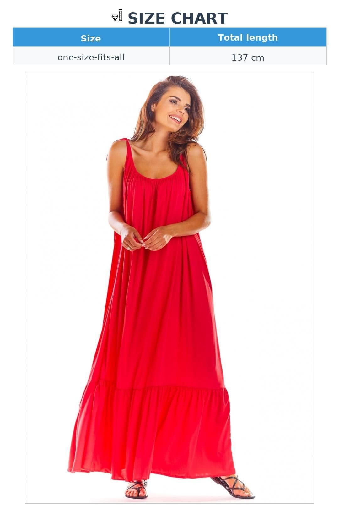 Love Lace Love Lace Women's Airy Viscose Loose Summer Flounce Dress Style 133696 in Red - 4