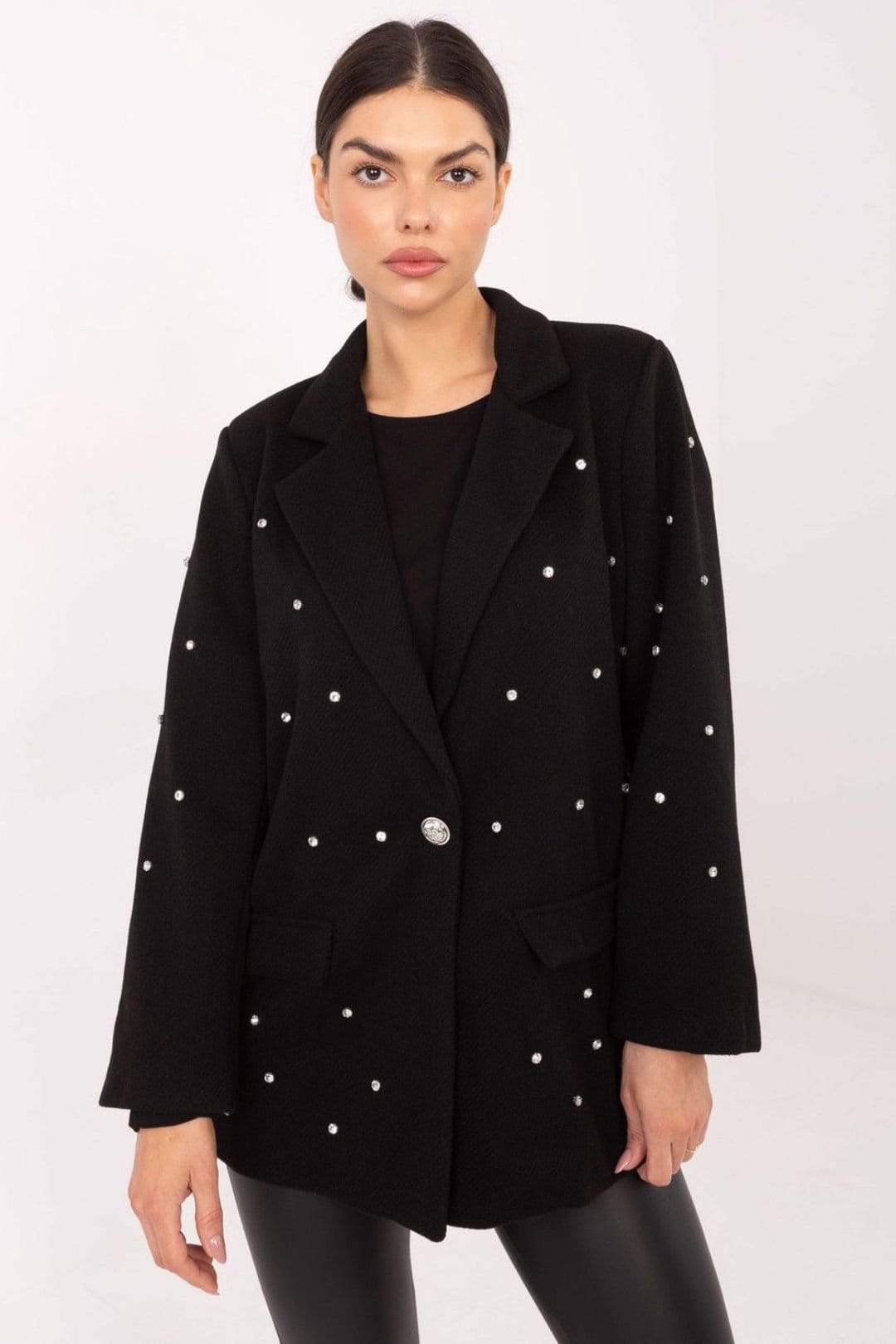 Love Lace Black Embellished Blazer