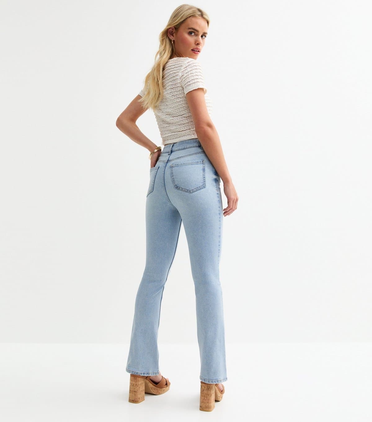 New Look Women's Petite Light Blue Bootcut Leg Jeans New Look