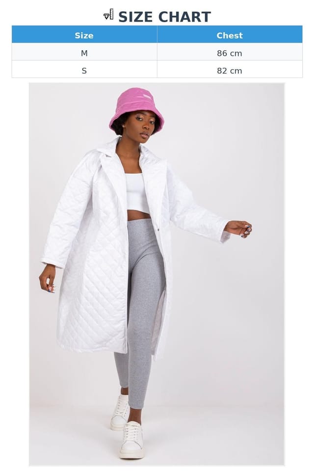 Love Lace Love Lace Women's Quilted Long Sleeve Press Stud Coat in White - 3