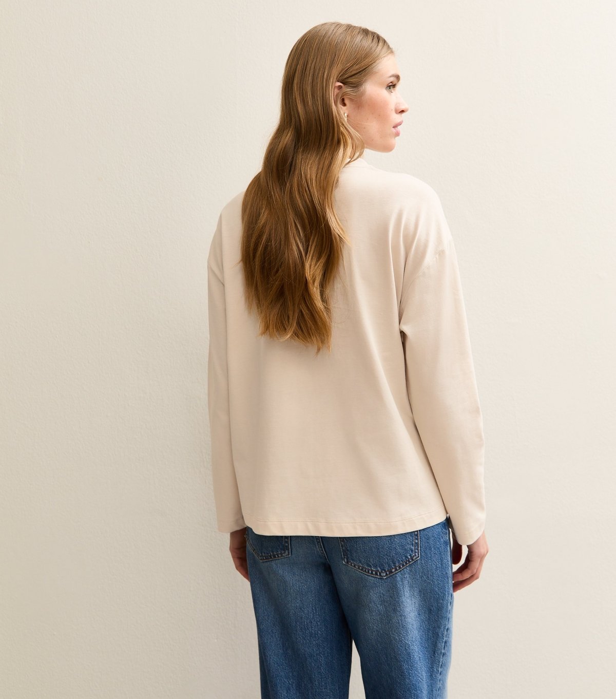 New Look Women's Stone Heavyweight Cotton Long Sleeve T-Shirt New Look - 4