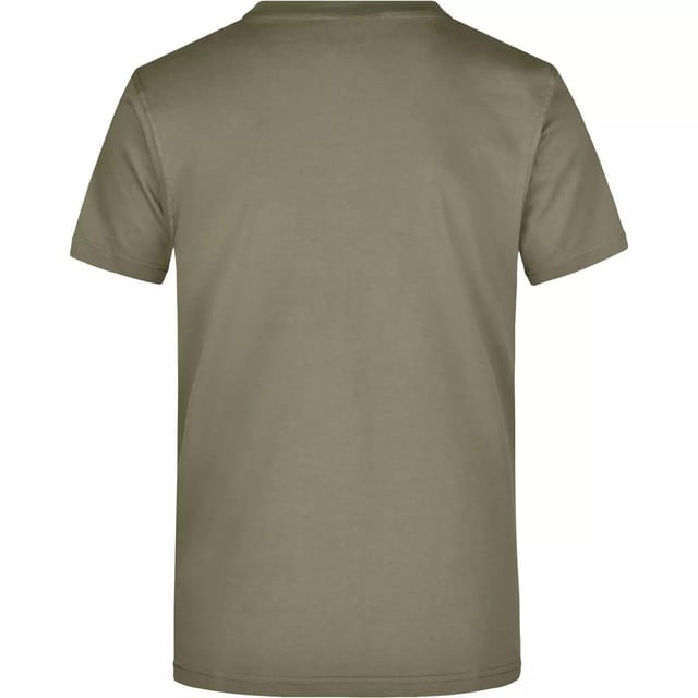 James and Nicholson James and Nicholson Men's Heavyweight Crew Neck T-Shirt in Olive - 2
