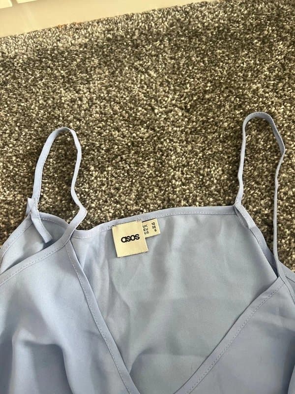 ASOS Light blue lightweight strap top size 10