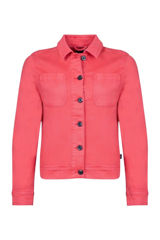 Weird Fish Weird Fish Women's Rosanna Canvas Jacket in Coral - 2