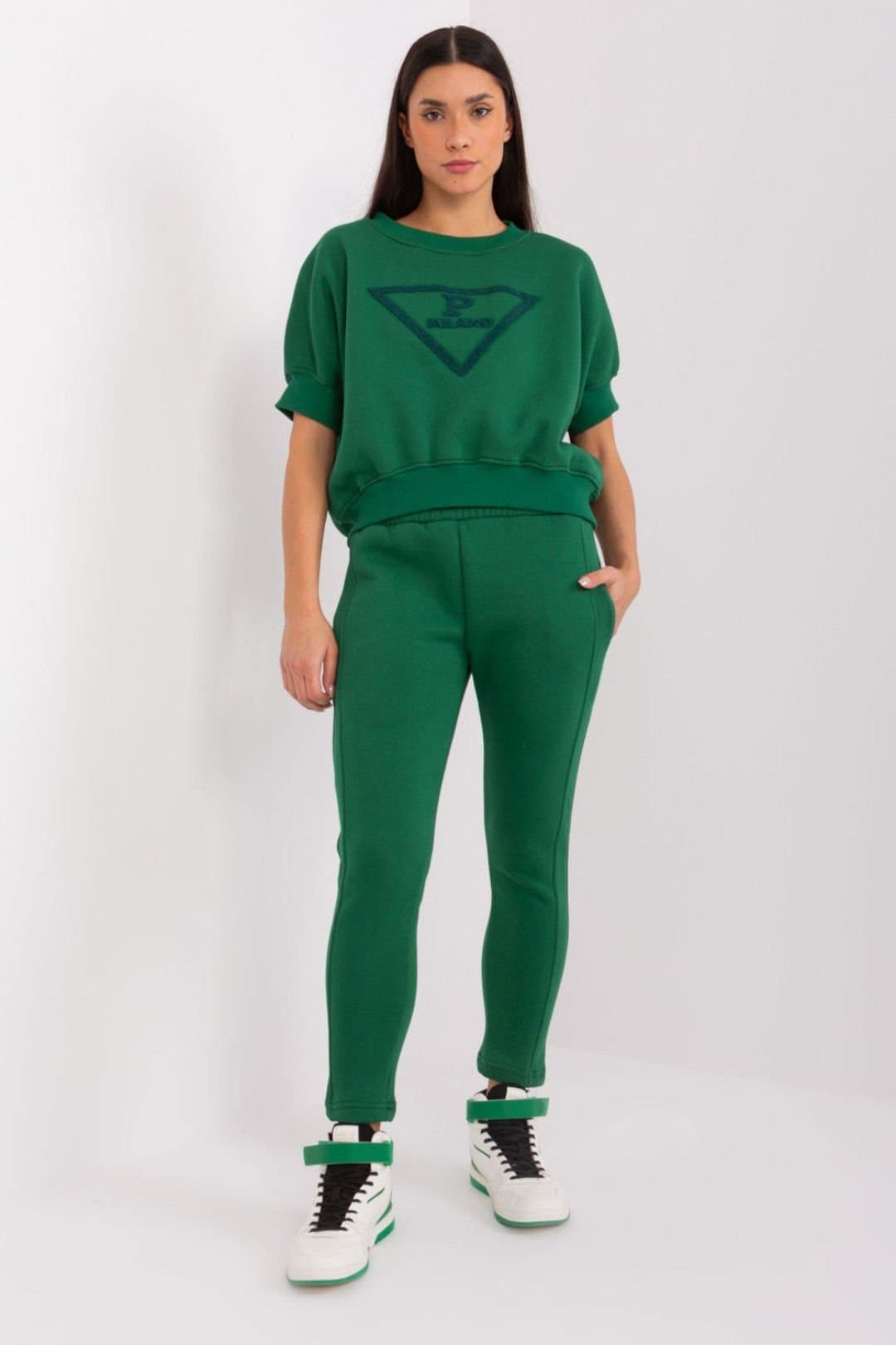 Love Lace Love Lace Women's Insulated Cotton Polyester Sweatshirt Set Style 202089 in Green
