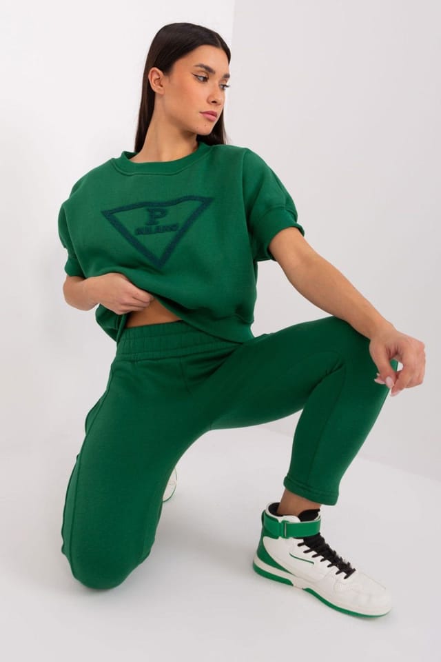 Love Lace Love Lace Women's Insulated Cotton Polyester Sweatshirt Set Style 202089 in Green - 2