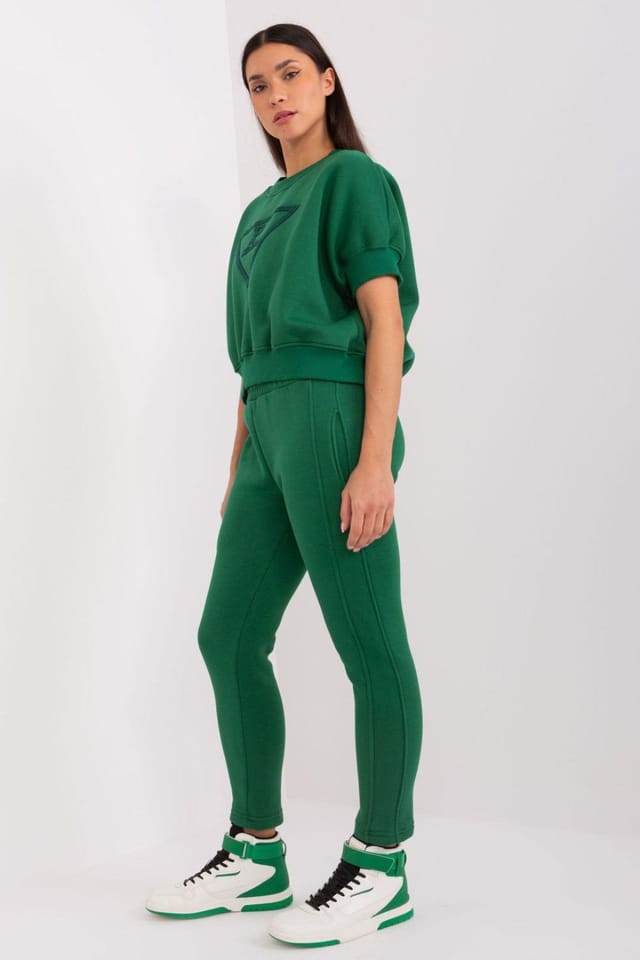 Love Lace Love Lace Women's Insulated Cotton Polyester Sweatshirt Set Style 202089 in Green - 3