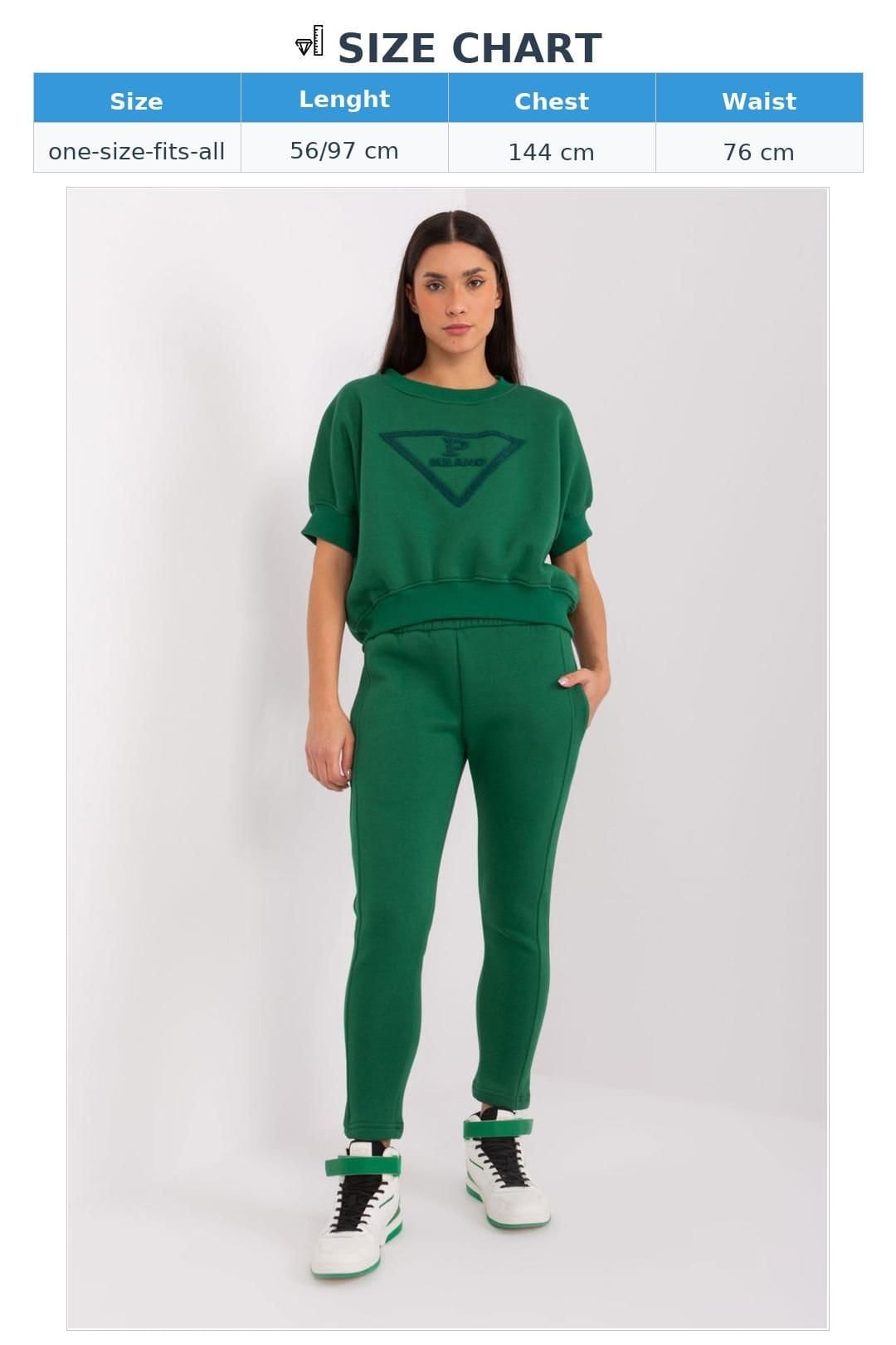 Love Lace Love Lace Women's Insulated Cotton Polyester Sweatshirt Set Style 202089 in Green - 4