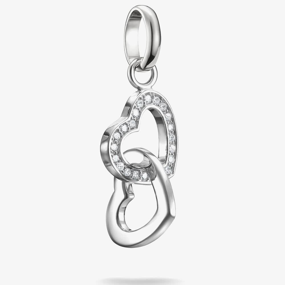 Thomas Sabo THOMAS SABO Women's Charm Club Connect Intwined Hearts Charm CC1201-051-14 in Silver