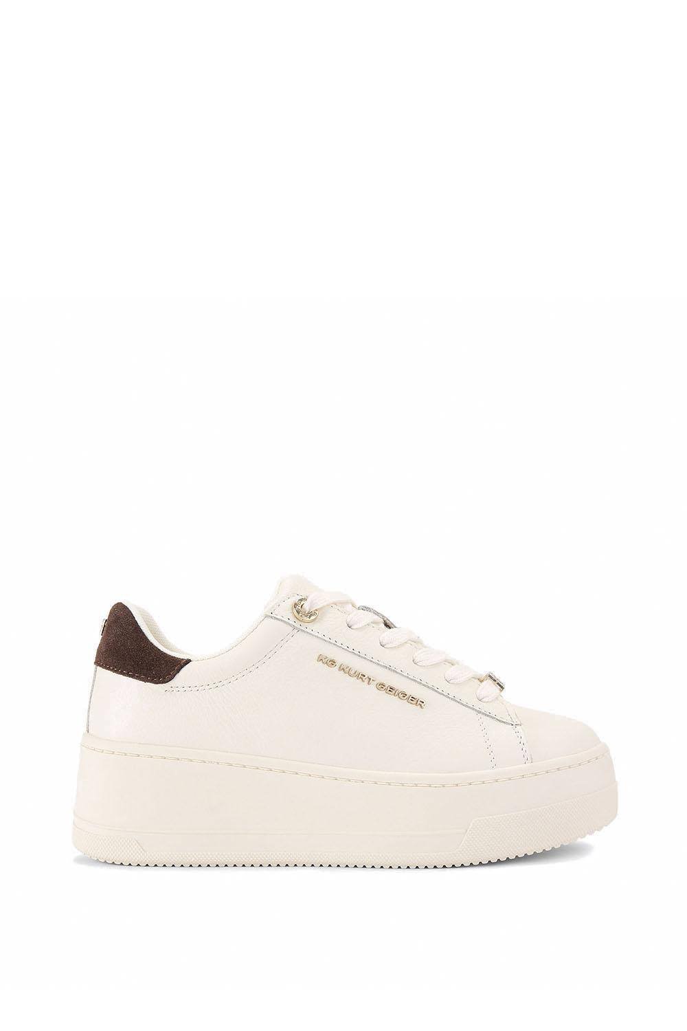 KG Kurt Geiger KG Kurt Geiger Women's 'Lou' Leather Trainers in White - 4