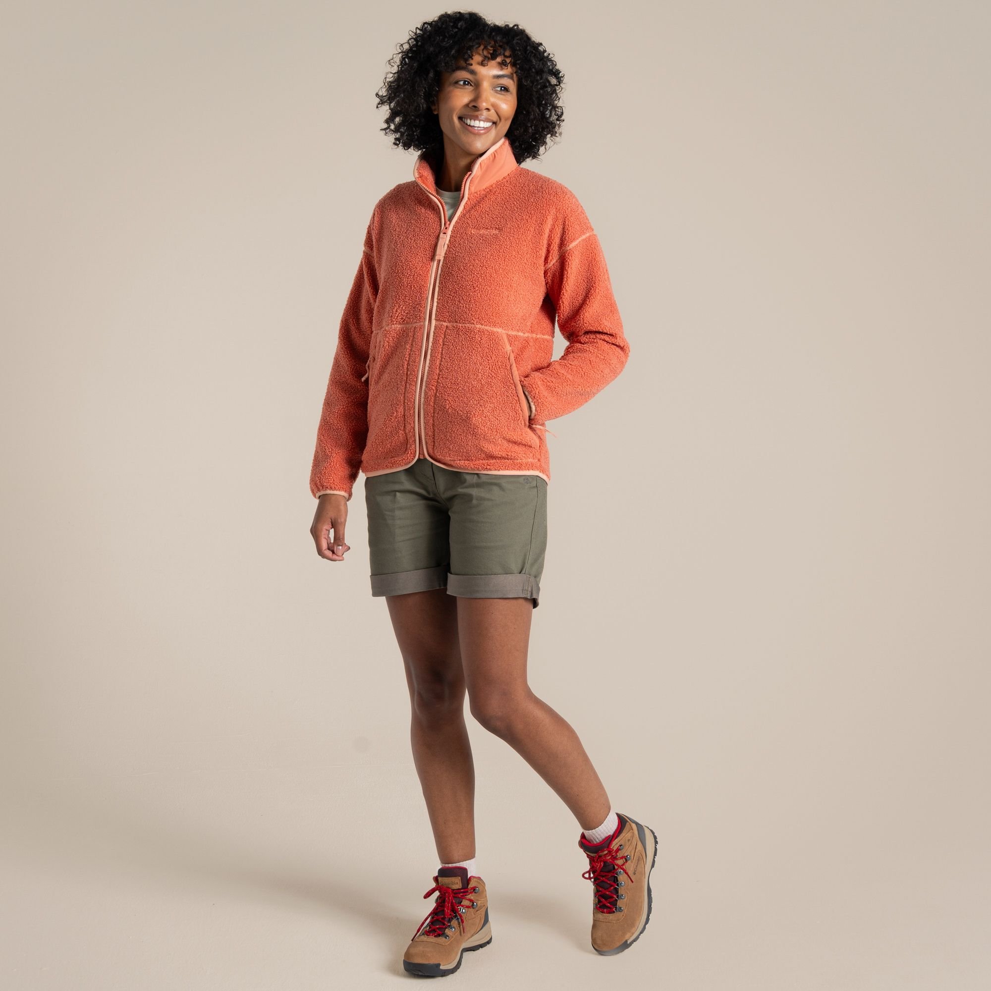 Craghoppers Craghoppers Women's Avens Borg Full-Zip Insulating Active Fleece Jacket in Light Grey - 3