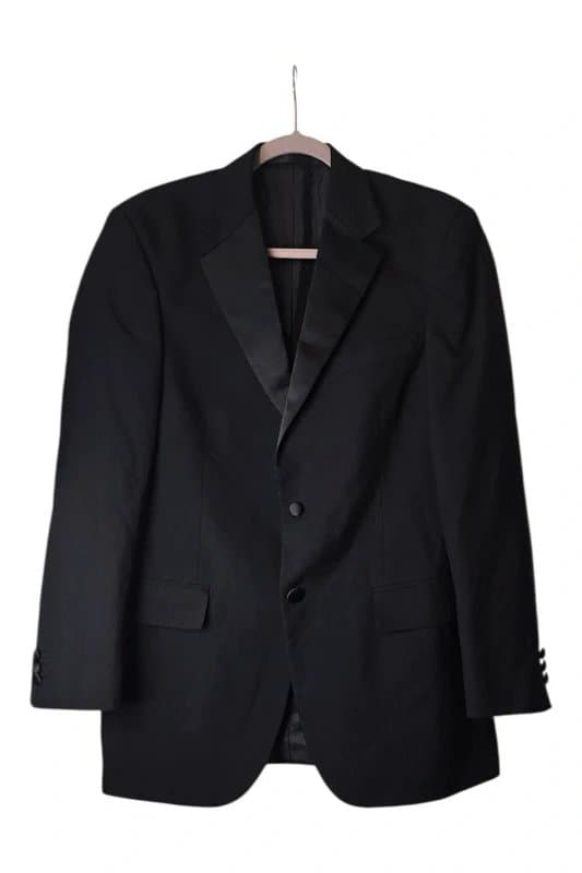 Marks & Spencer Classic black blazer with satin lapels.