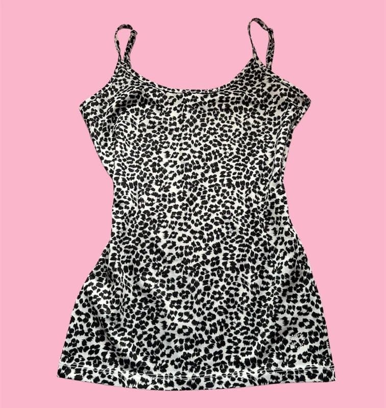 Jane Norman Cheetah fitted 2000s cami top