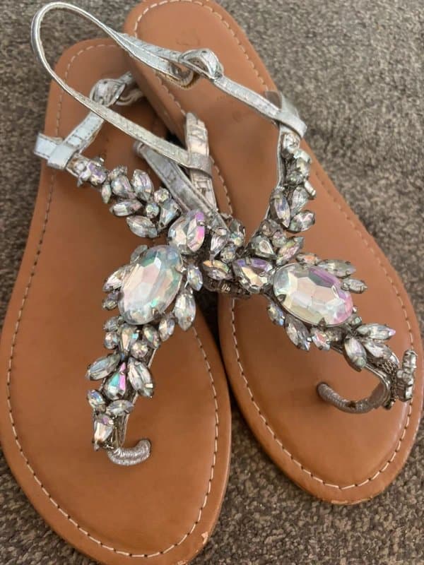 Very Very gemstone sandals wedding hen do party holiday same day post