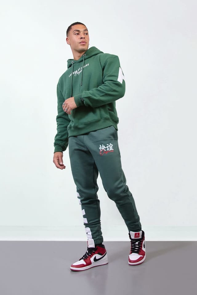 LONDON ATTITUDE LONDON ATTITUDE Men's Green Tokyo Print Joggers-Tokyo Edition - 2