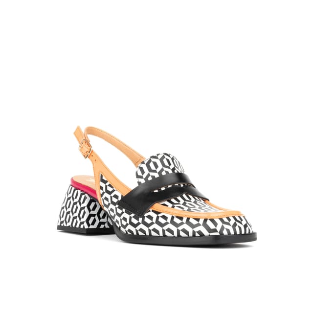 Embassy London Embassy London Women's Diana - Peach & Hexa Print - 2