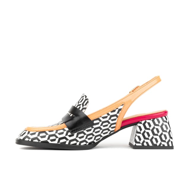 Embassy London Embassy London Women's Diana - Peach & Hexa Print - 3