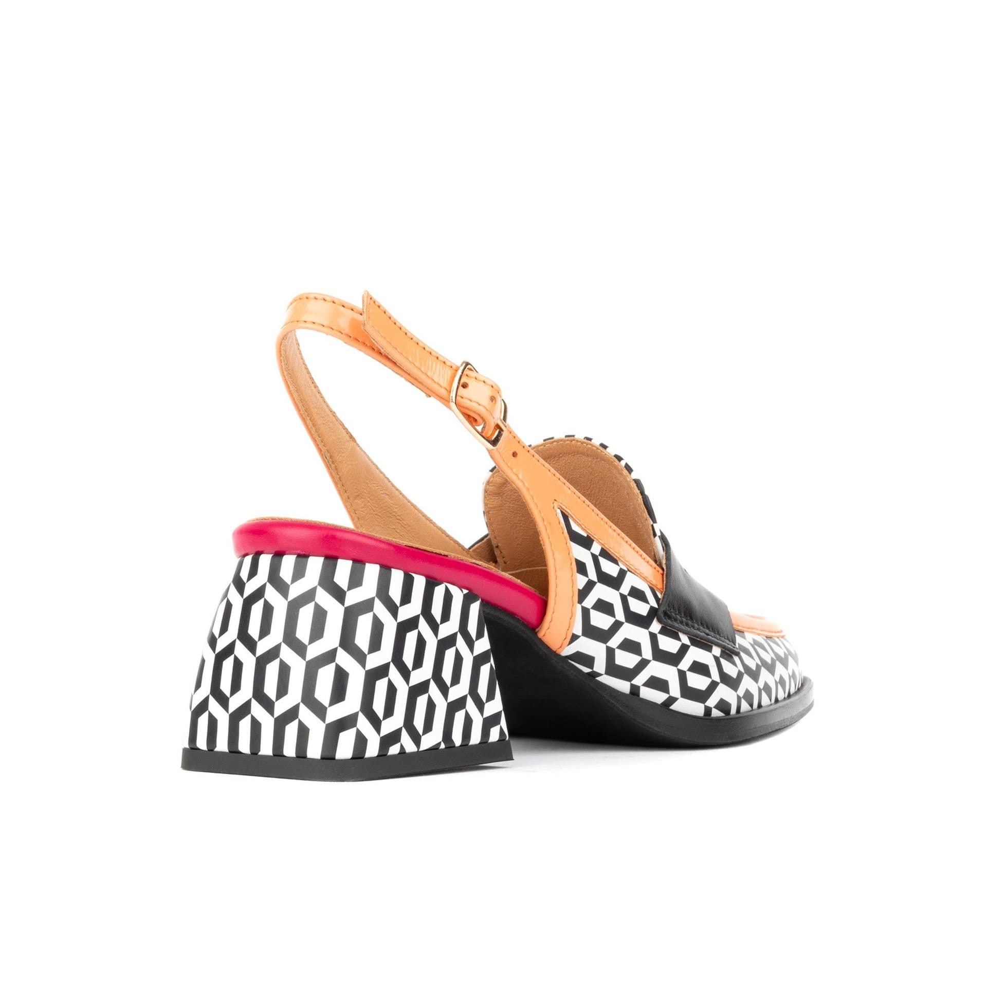 Embassy London Embassy London Women's Diana - Peach & Hexa Print - 4