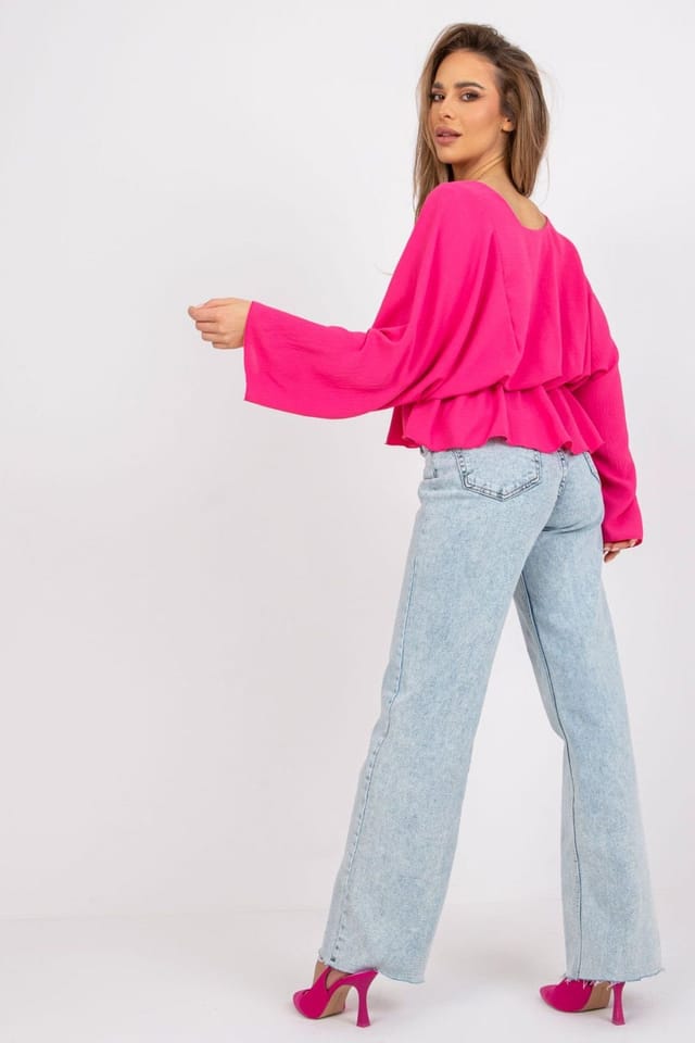 Love Lace Love Lace Women's Phenomenal Loose Fit Wide Sleeve Blouse in Pink - 3