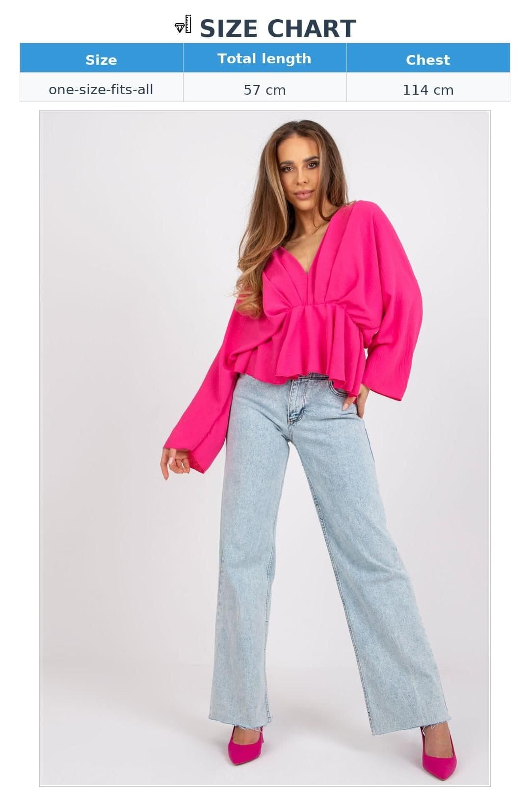 Love Lace Love Lace Women's Phenomenal Loose Fit Wide Sleeve Blouse in Pink - 4