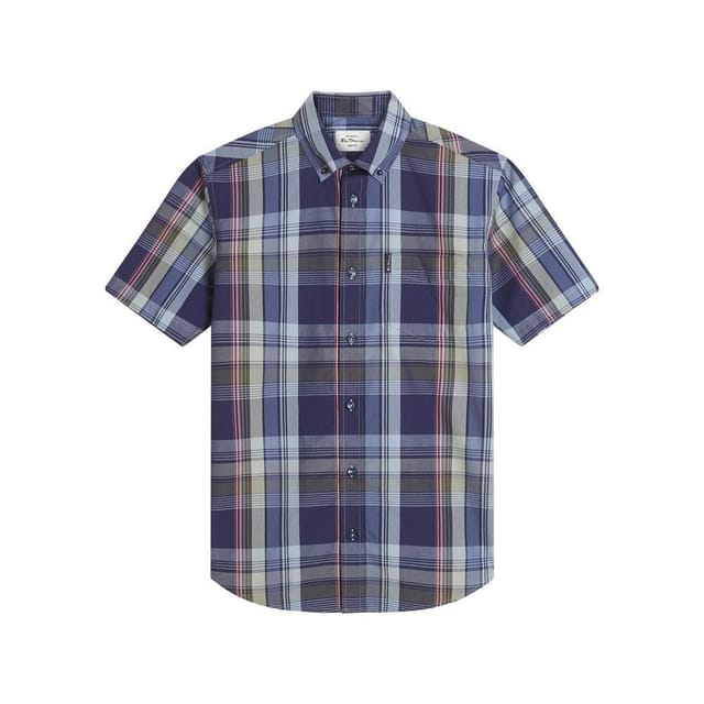 Ben Sherman Ben Sherman Men's Block Check Shirt in Dark Blue - 2