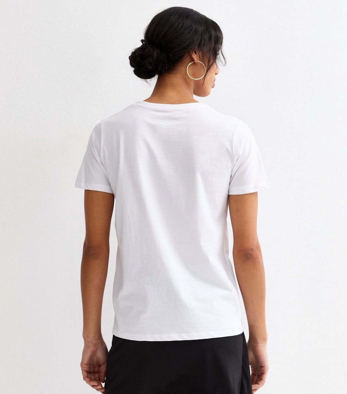 New Look Women's White Cotton Lace NYC Logo T-Shirt New Look - 4