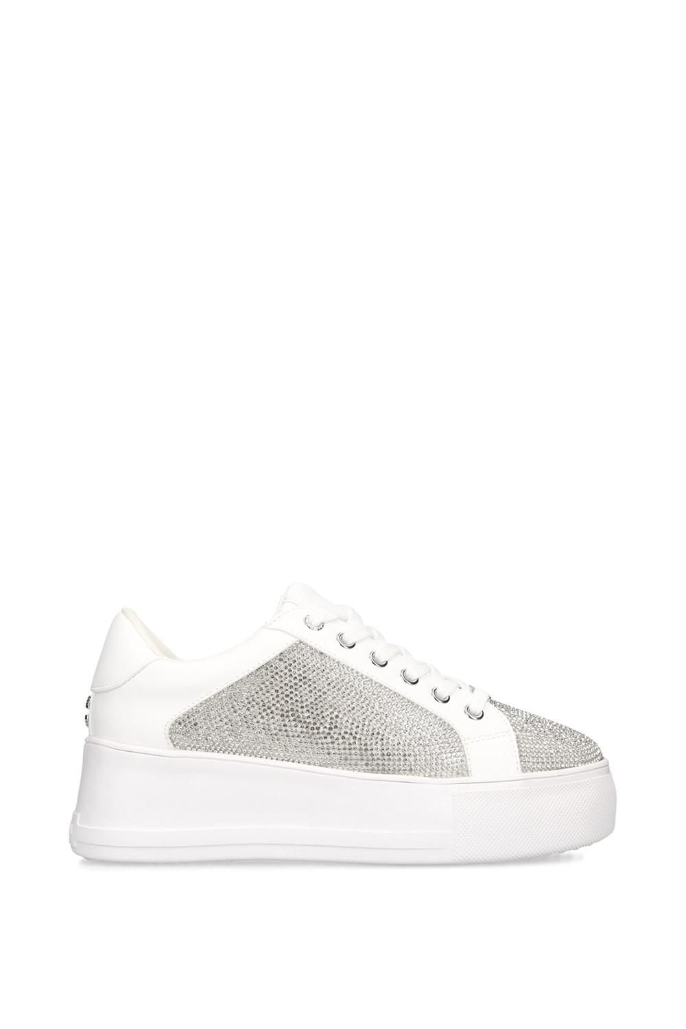 Carvela Carvela Women's 'Jive Lace Up' Trainers in Silver - 3