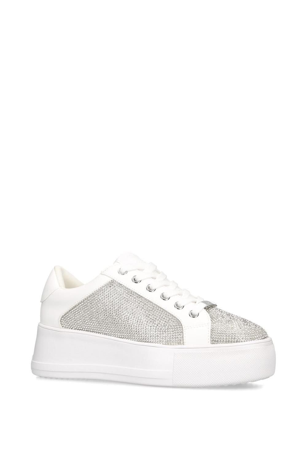 Carvela Carvela Women's 'Jive Lace Up' Trainers in Silver - 4