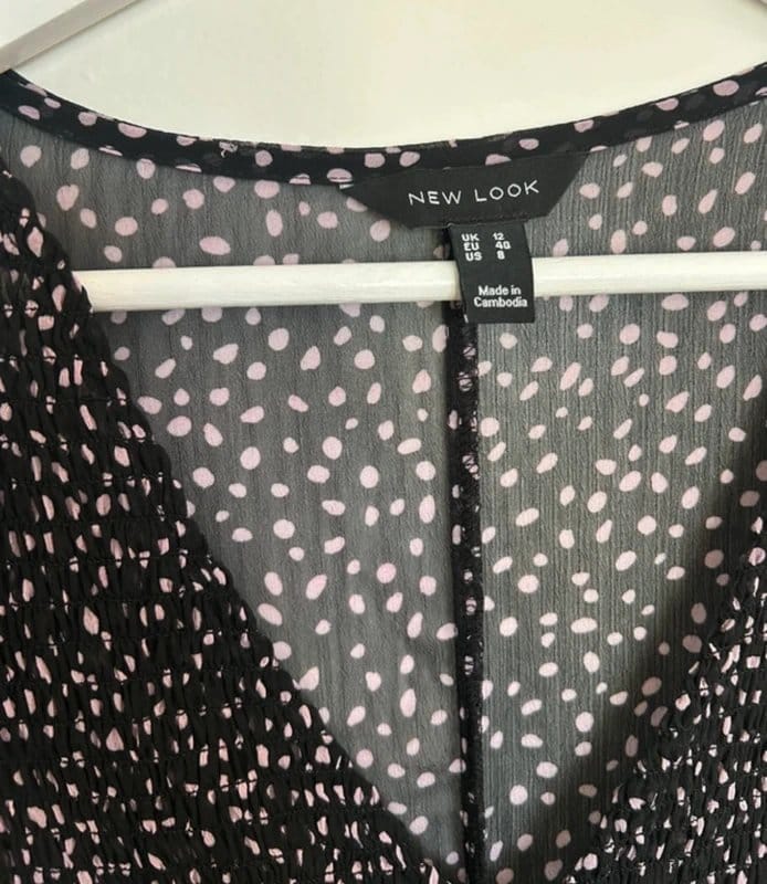 New Look Black Polka Dot Midi Dress