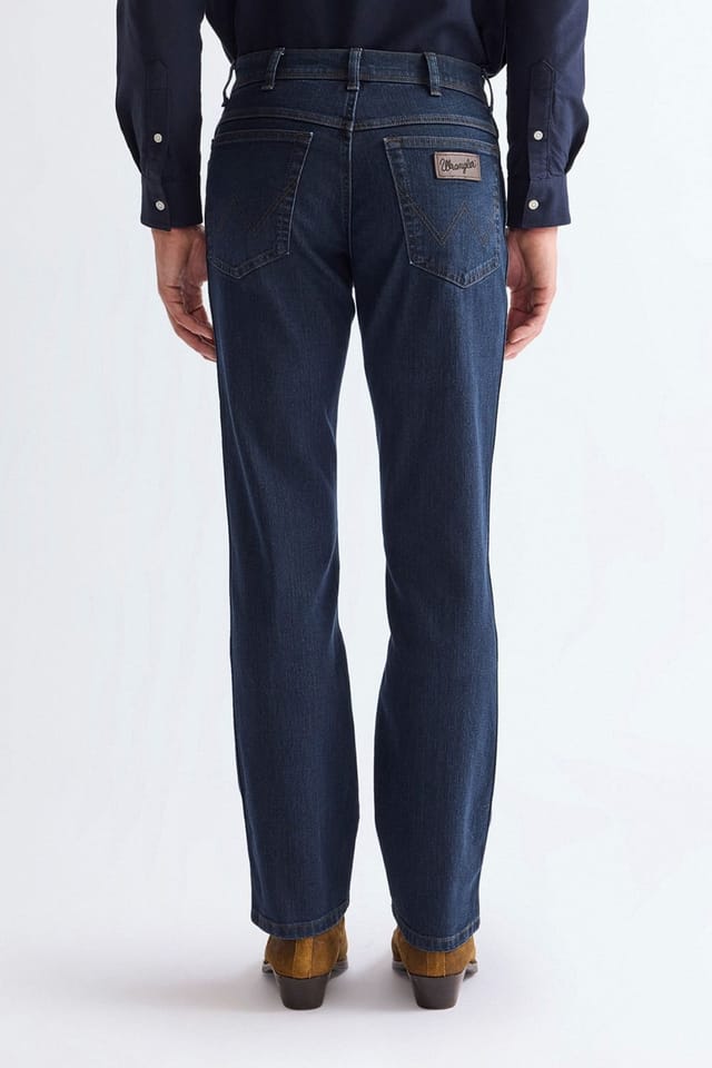 Wrangler Wrangler Men's Texas Regular Fit Jeans Blue Black in Navy - 2