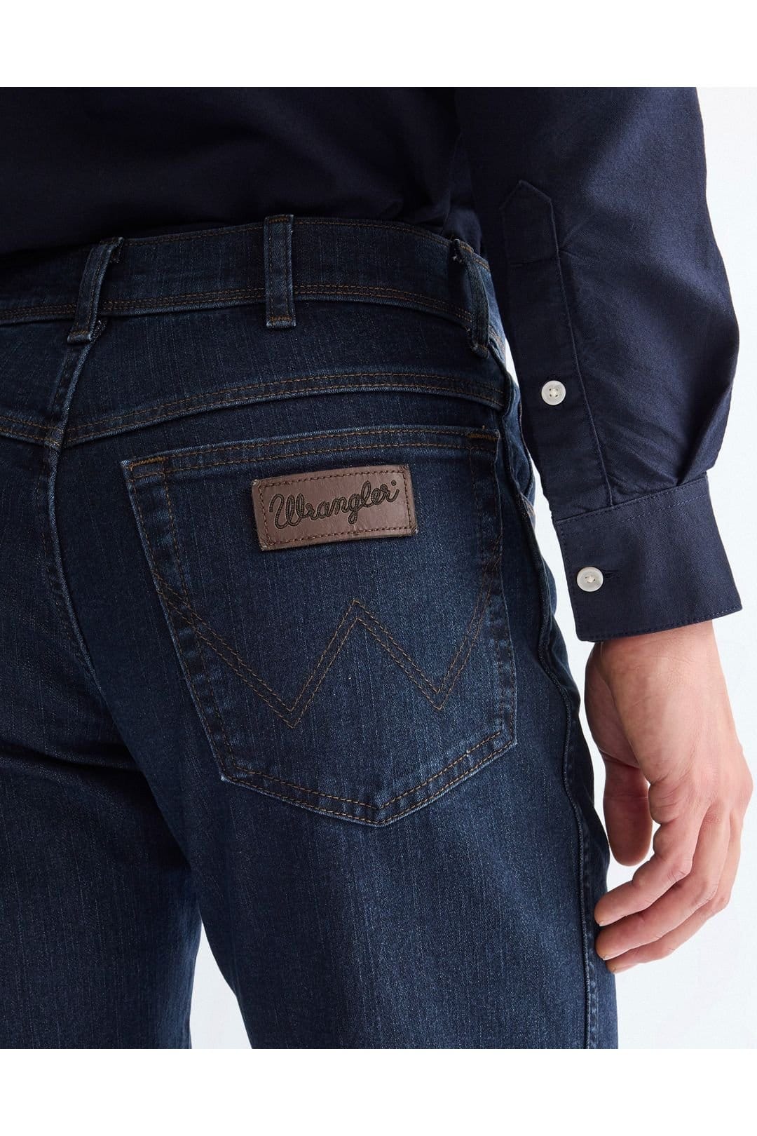 Wrangler Wrangler Men's Texas Regular Fit Jeans Blue Black in Navy - 4