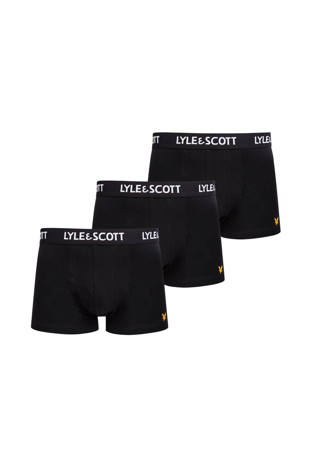 Lyle & Scott Lyle & Scott Men's Barclay 3 Pack Core Trunk Black in White - 2