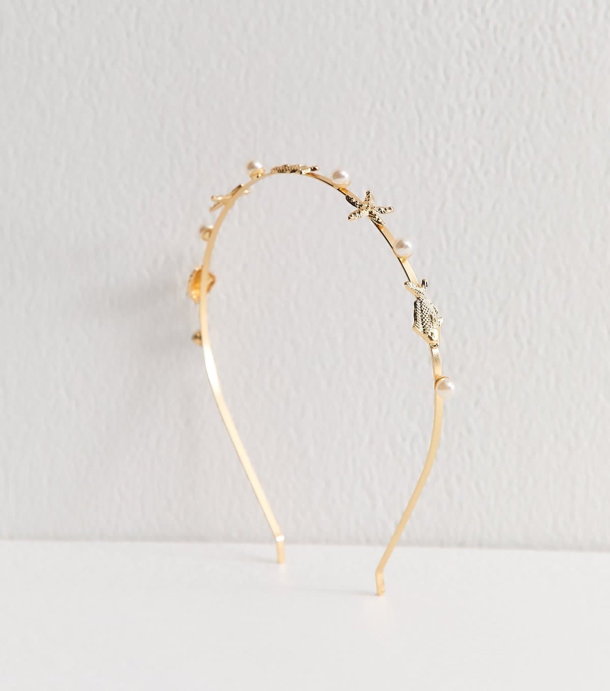 New Look Gold Metal Coastal Charm Headband New Look