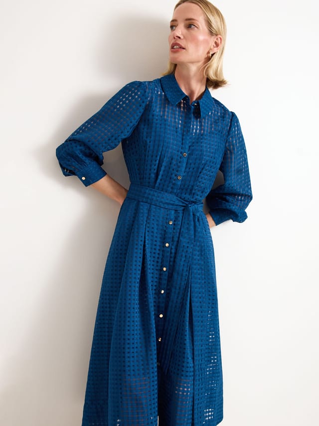 Phase Eight Phase Eight Women's Natalie Long Sleeve Midi Dress in Cobalt - 2