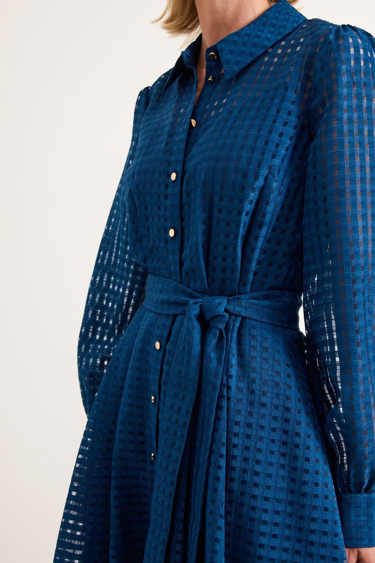 Phase Eight Phase Eight Women's Natalie Long Sleeve Midi Dress in Cobalt - 4