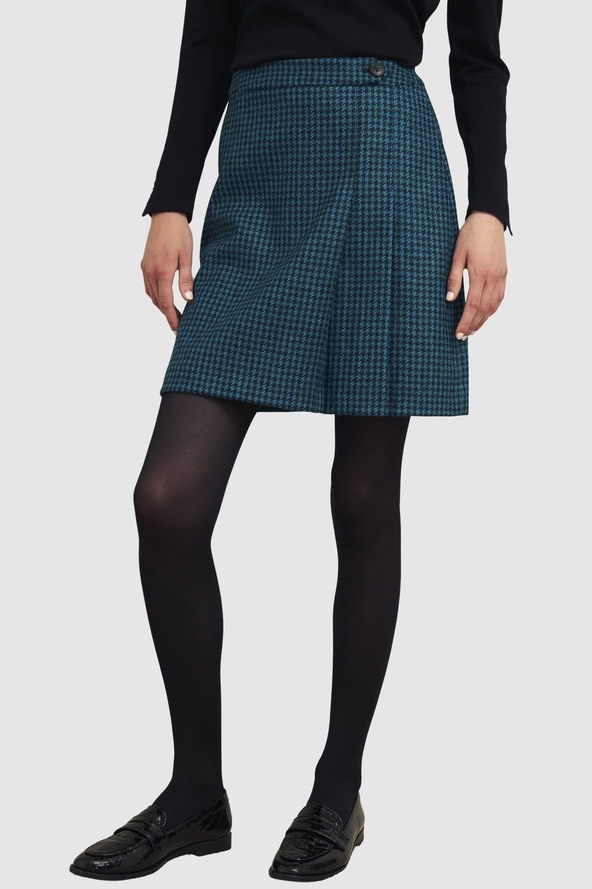 Hobbs London Hobbs London Women's Leah Kilt Skirt in Teal - 1