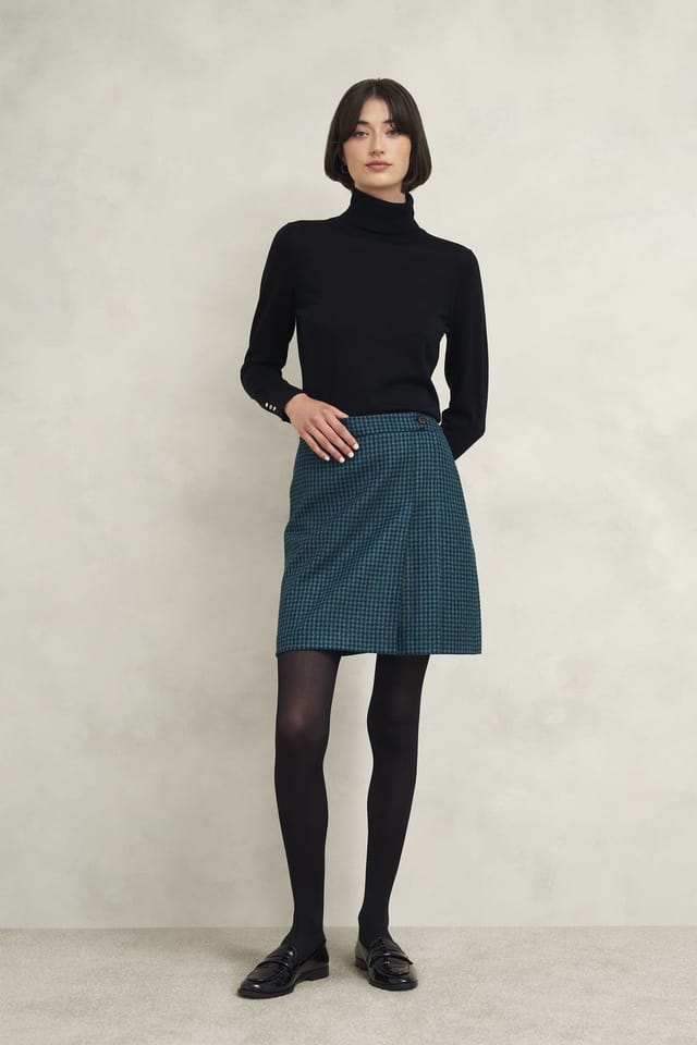 Hobbs London Hobbs London Women's Leah Kilt Skirt in Teal - 3