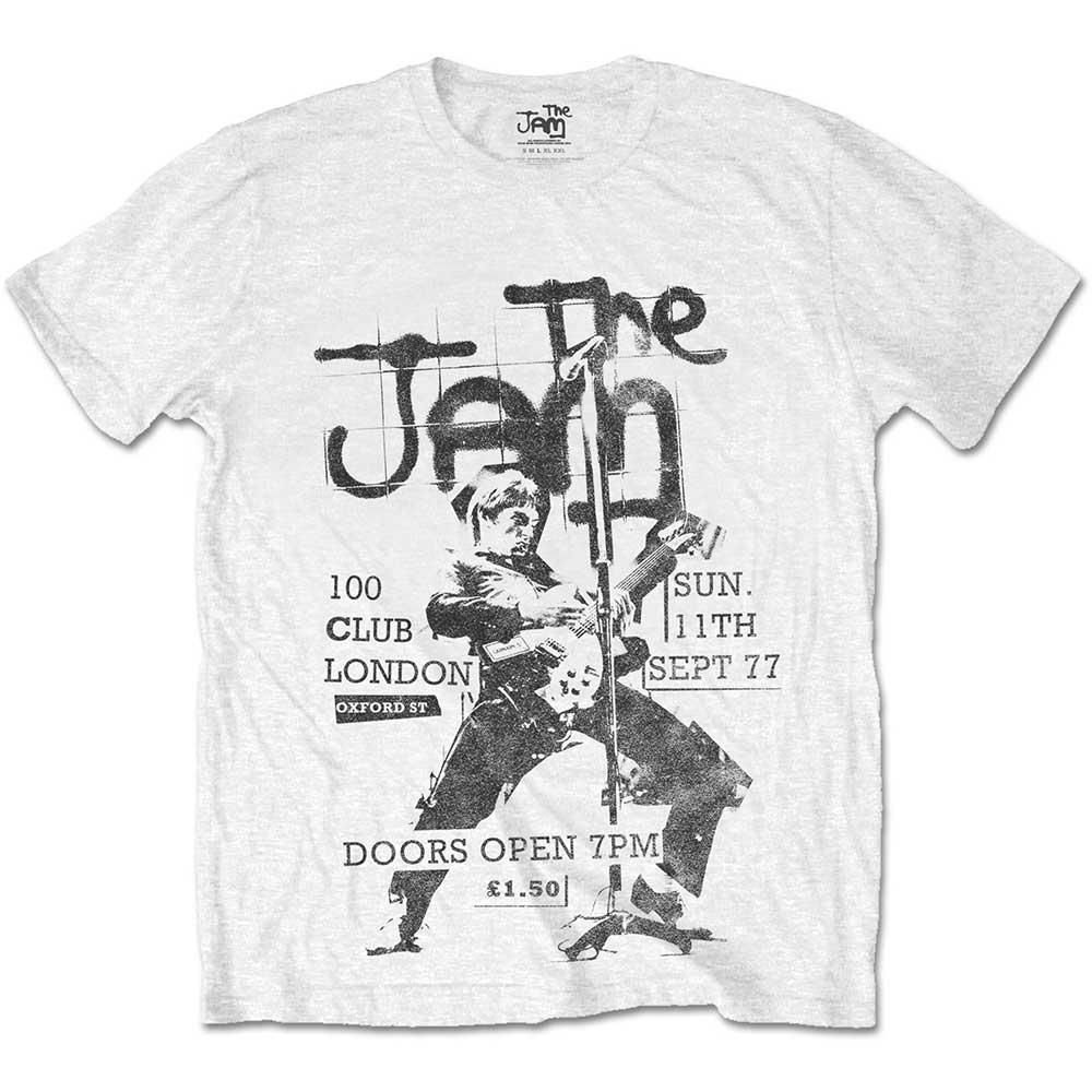 The Jam The Jam Men's 100 Club 77 Cotton T-Shirt in White - 3