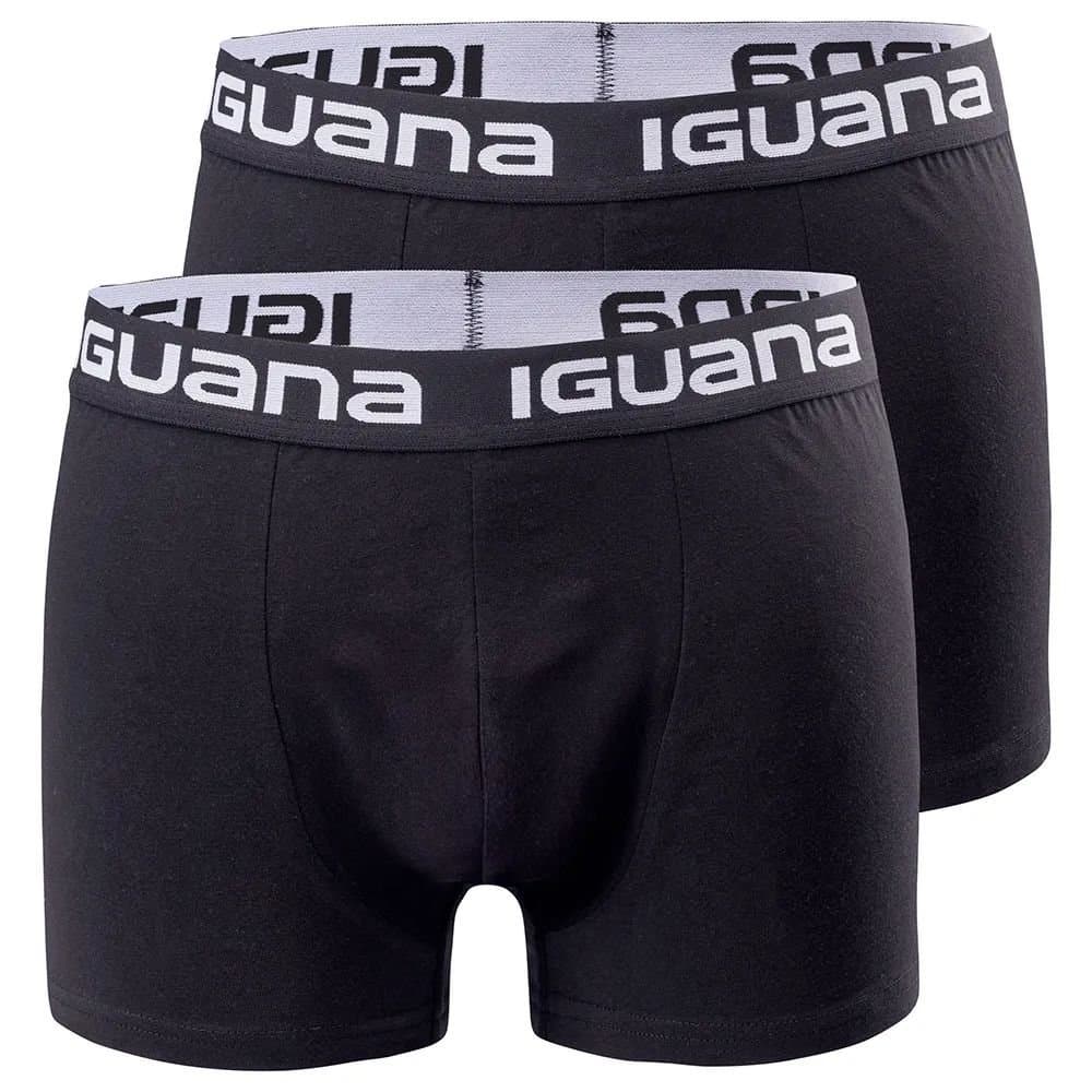 Iguana Iguana Men's Melvo Boxer Shorts Pack of 2 in Black