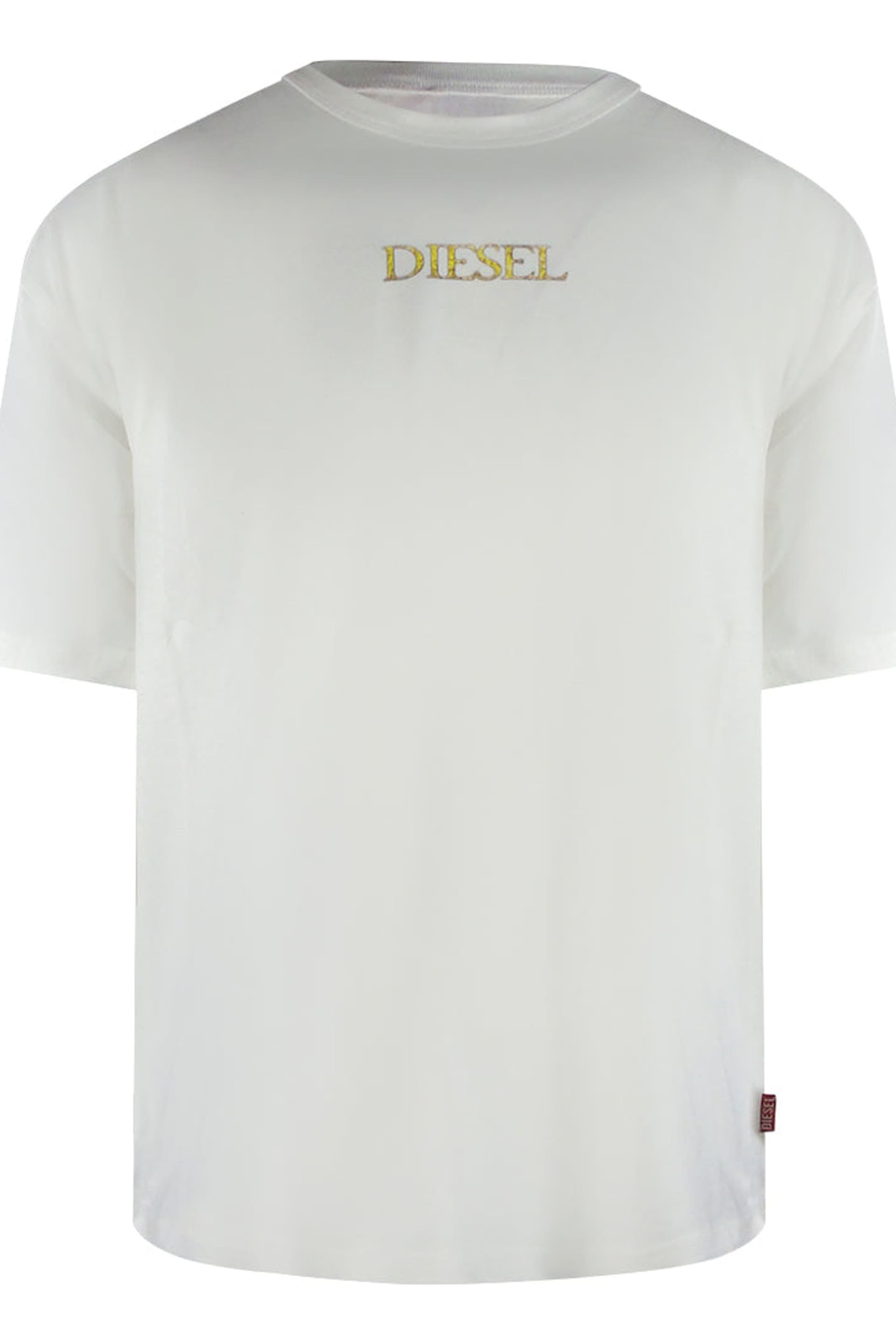 Diesel Diesel Men's Short Sleeve Round T-shirt in White