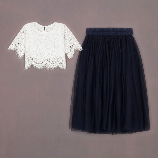 UK Flower Girl Boutique UK Flower Girl Boutique Women's Felicity Couture Flower Girl Set - Navy Blue - 3