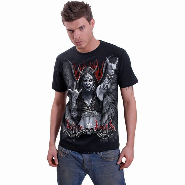 Spiral Spiral Men's ROCK LOUD - T-Shirt Black - 3