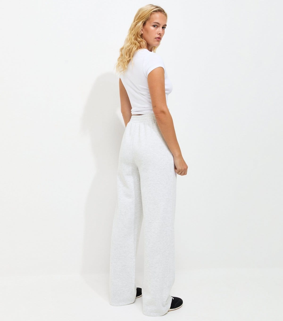 New Look Women's Tall Grey Marl Wide Leg Joggers New Look - 4