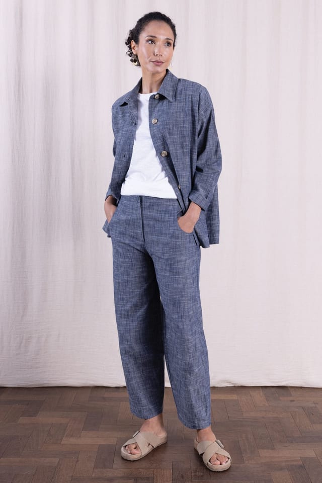 Nomads Clothing Nomads Clothing Women's Womens Chambray Shirt Jacket in Blue - 2