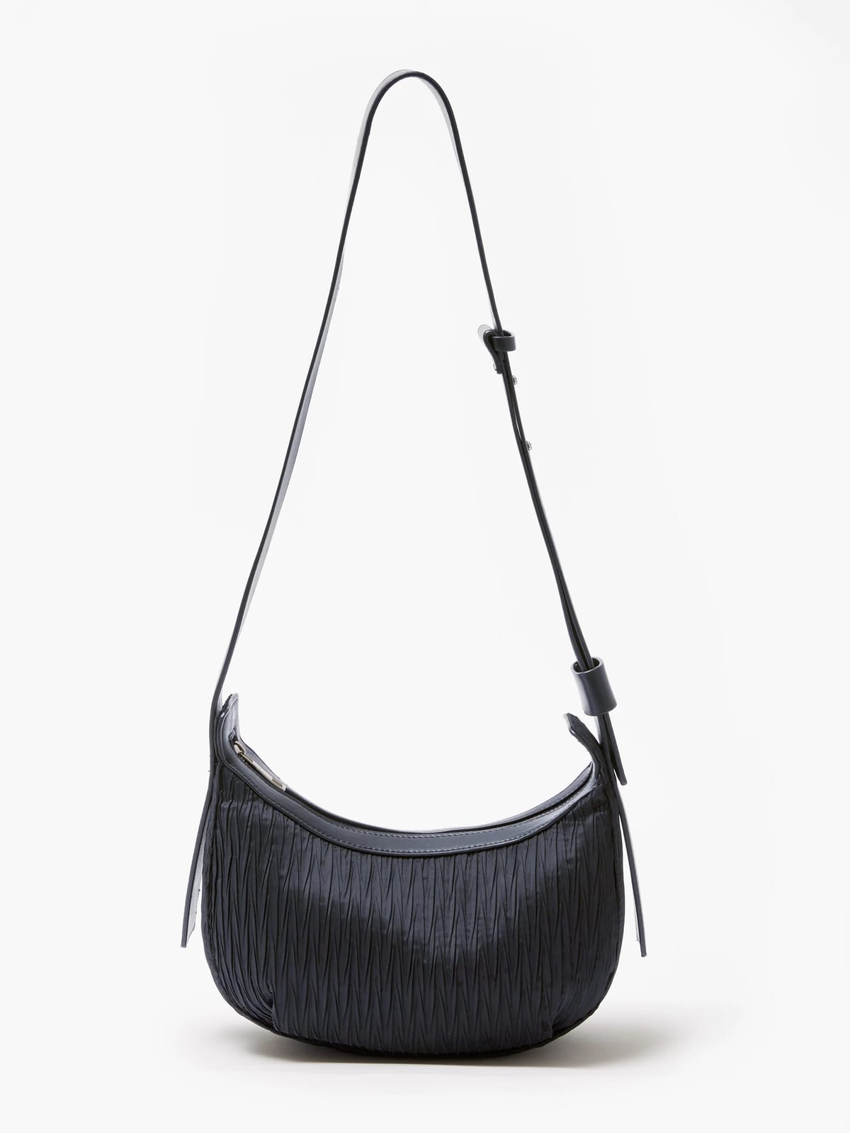 French Connection Plisse Crossbody Bag Navy Blue - 1