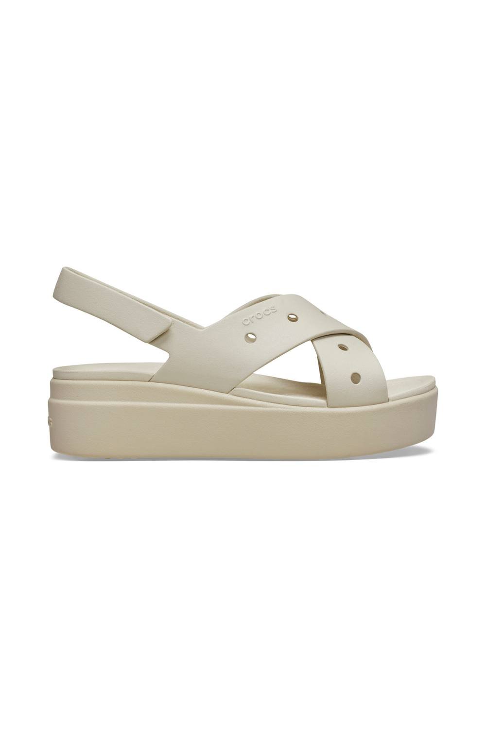 Crocs Crocs Women's Brooklyn Cross Sandal Cream - 2