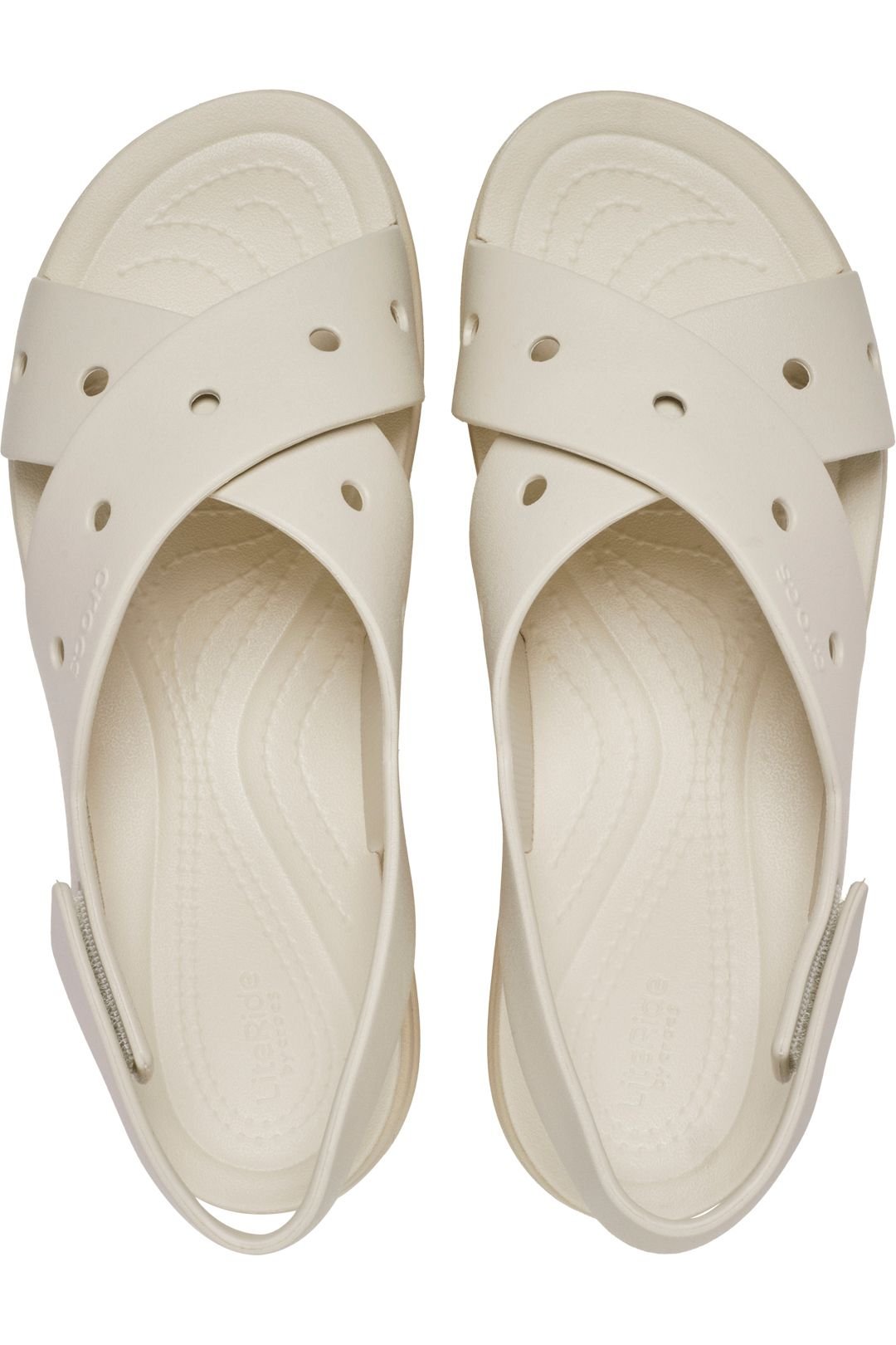 Crocs Crocs Women's Brooklyn Cross Sandal Cream - 3